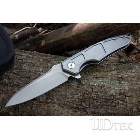Hunter S35VN blade Titanium handle folding knife UD405303 